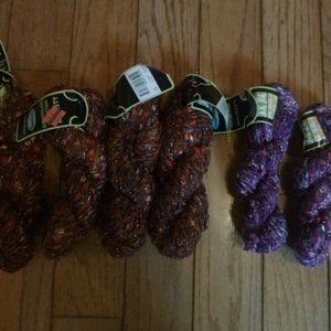 7 Sensations Sophisticates Collection Majesty Yarn 4 Orange & 3 Berry Multi